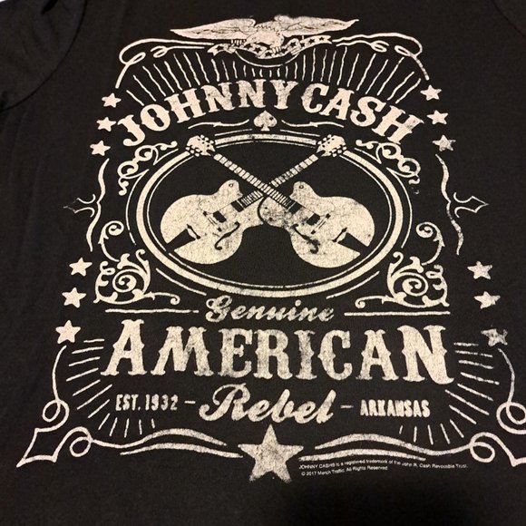 OFFICIAL JOHNNY CASH AMERICAN REBEL TEE - Picture 2 of 5